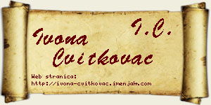 Ivona Cvitkovac vizit kartica